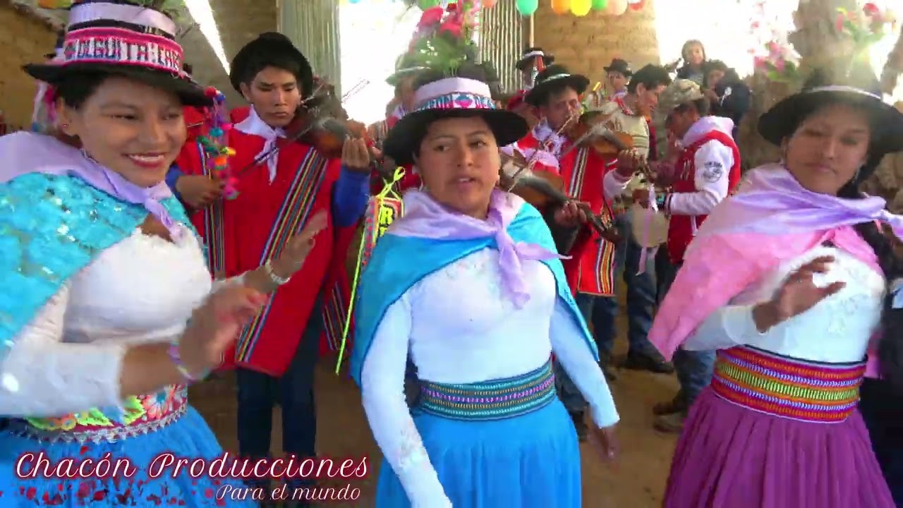 💞🌺 OLGUITA CARRASCO 💖 MERY CERÓN 💘THALIA CABANA EN FIESTA COSTUMBRISTA EN CHALCOS - SUCRE