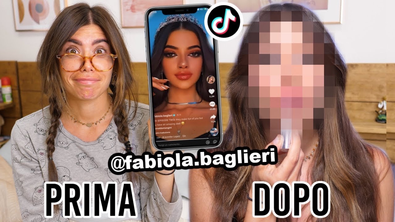 PIÙ BELLA in POCHI MINUTI?!🔥 SEGUO IL TUTORIAL DELLA STAR DI TIKTOK FABIOLA BAGLIERI!