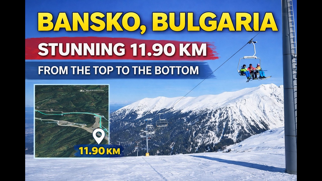 Bansko, Bulgaria, March 2026: Stunning 11.90  KM from the top to the bottom. [ GoPro Hero13 ]