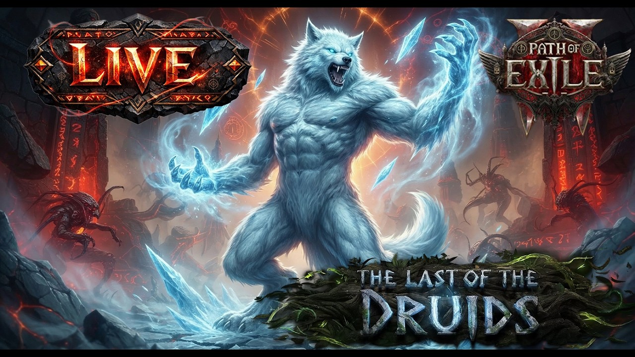 PoE2 Lunar Werewolf Druid – Path of Exile High Level Gameplay