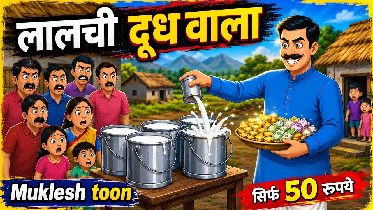 लालची दुध वाला | Lalchi dudh wala | Hindi story | Hindi kahani | Story | Desi Mutton |Moral Stories|