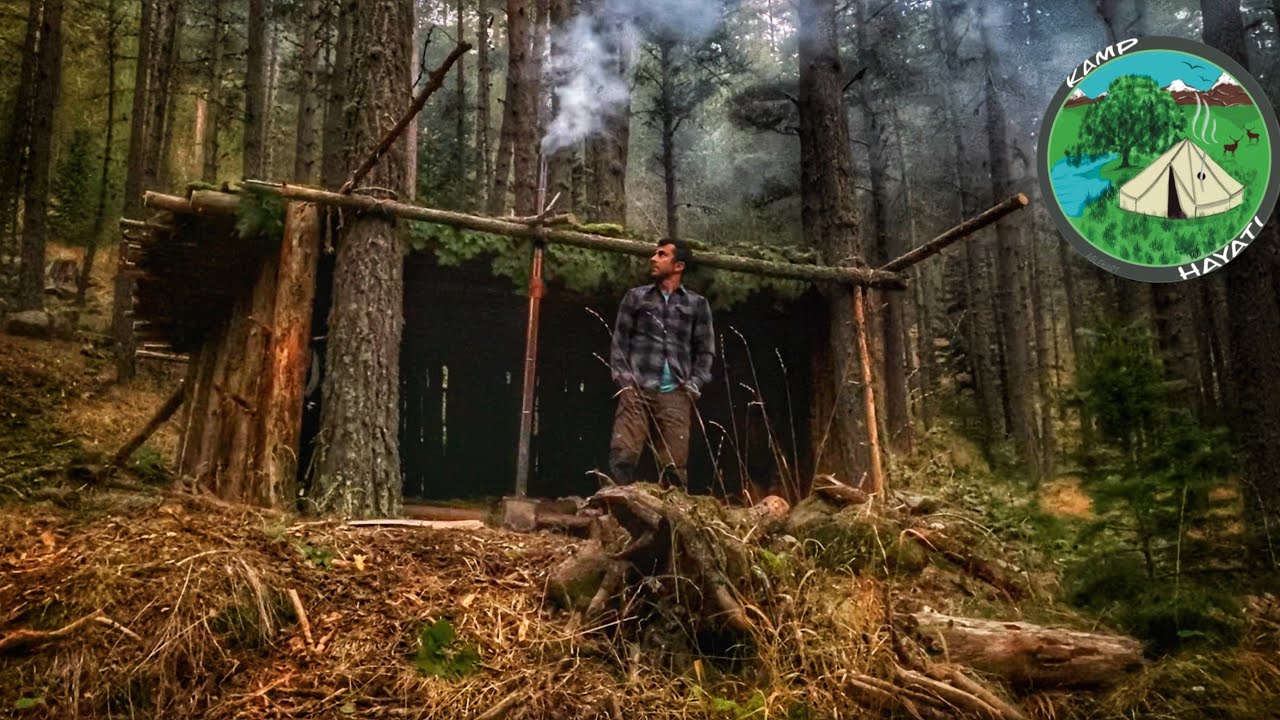 Ormanda Barınak Yapımı 2. Bölüm/ Permanent Shelter building in Wilderness, Bushcraft trip, {Part 2}