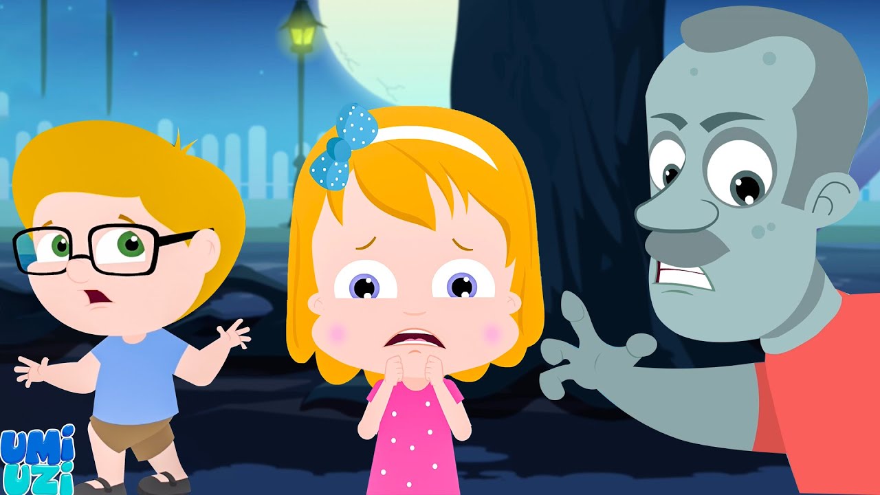 Zombie In The Dark Song & Halloween Cartoon Video for Children