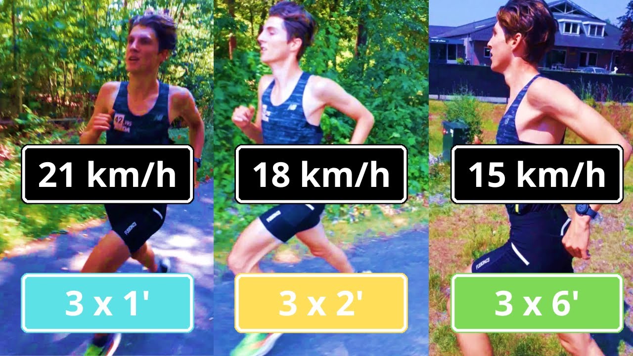 Interval Duurtraining: 3 x 6' - 3 x 2' - 3 x 1'