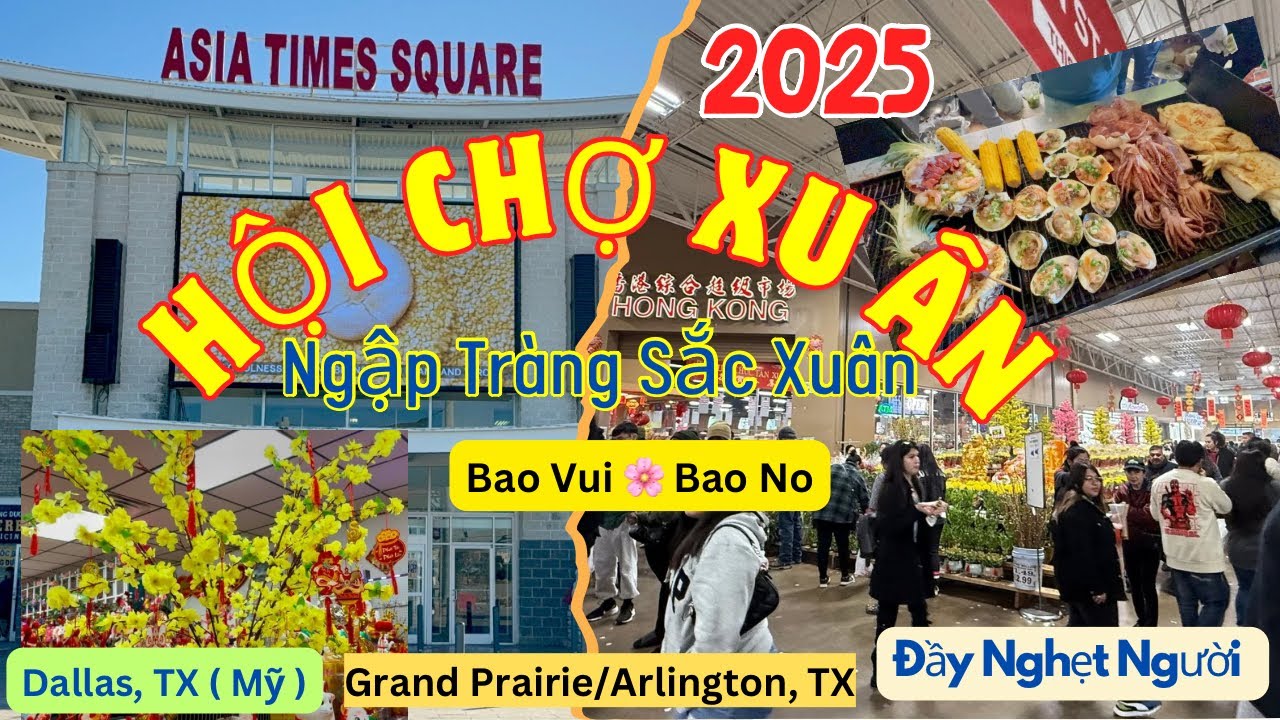 🌸🌼Hội Chợ Xuân 2025 Người Việt Lớn Nhất ở Dallas,TX(Mỹ)🧧Tấp Nập Người Mua Kẻ Bán, Nhộn nhịp 