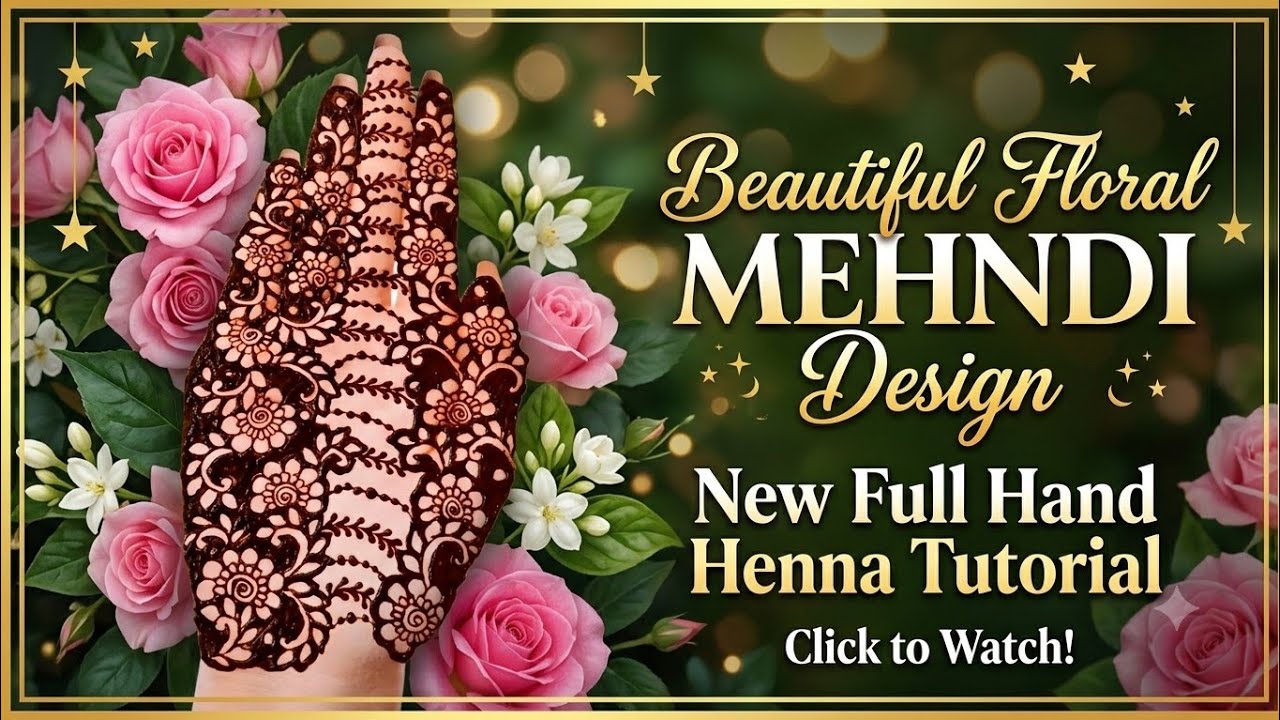 Beautiful floral bold mehndi design #beautiful mehndi design henna design 