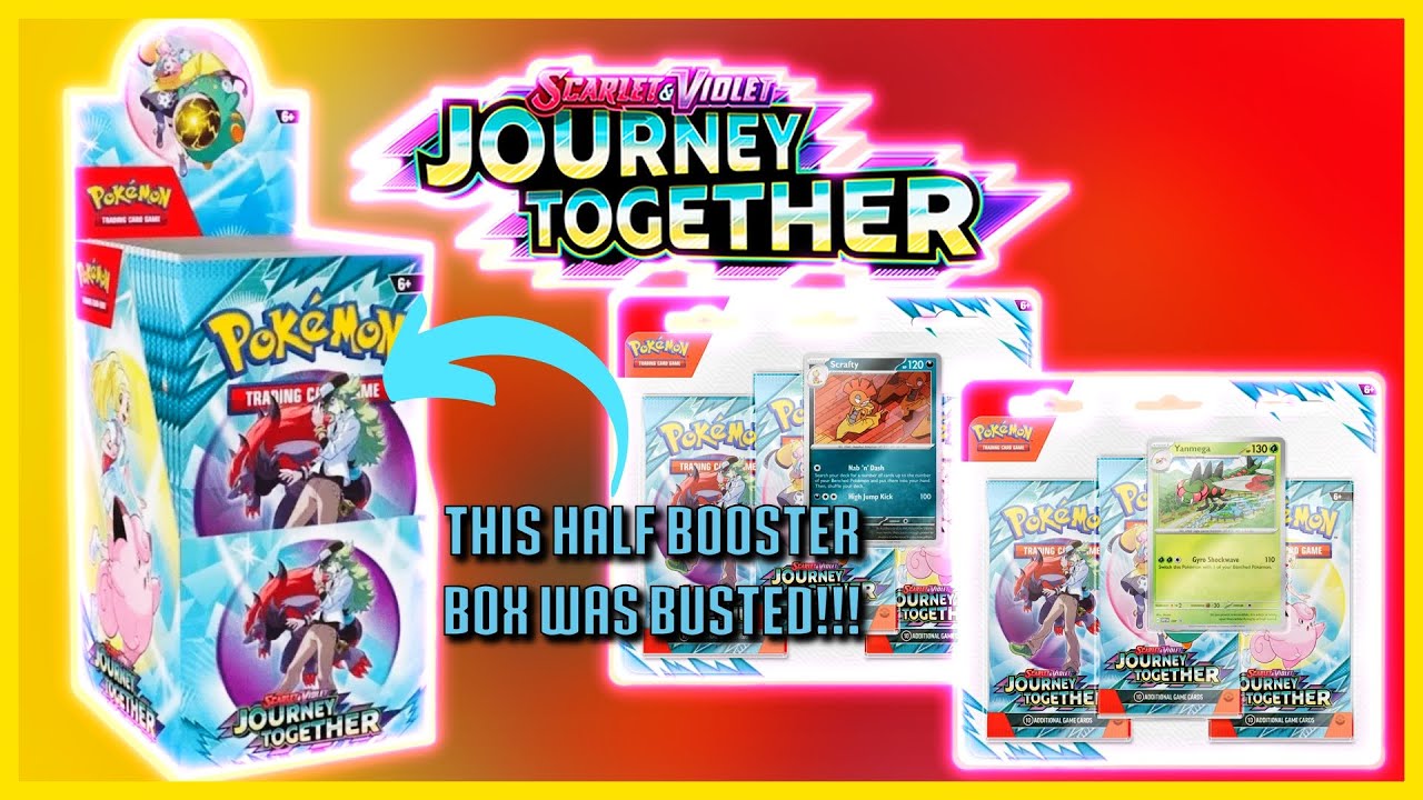 *Busted Box!* Pokemon Journey Together Half Booster Box + 2 Triple Pack Blisters.  *OPENING*