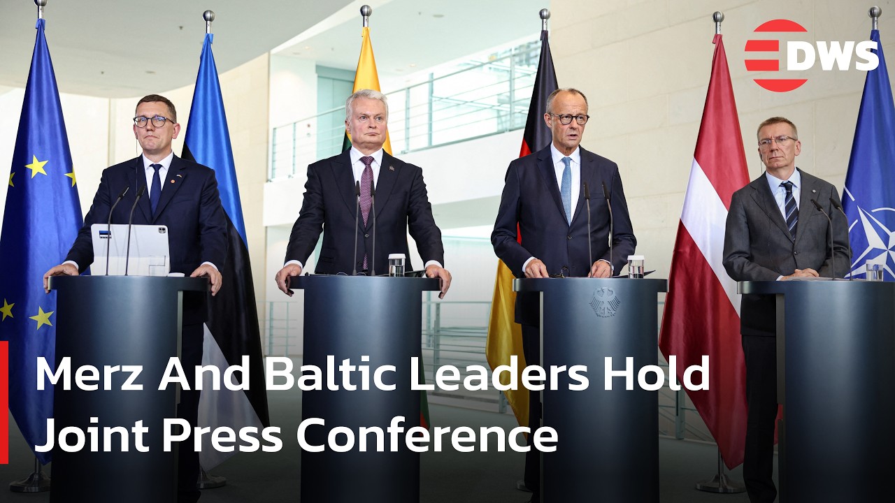 Full Presser: Friedrich Merz, Kristen Michal, Nauseda and Kulbergs Speak in Berlin| DWS News | AC1F