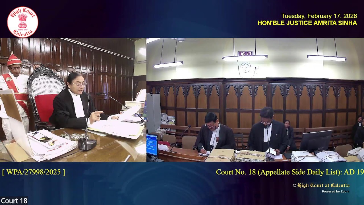 17 February 2026 | Court No. 18 | Live Streaming of the Court proceedings