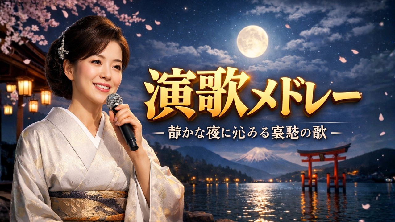 🌊 日本演歌メドレー｜静かな夜に沁みる哀愁の歌