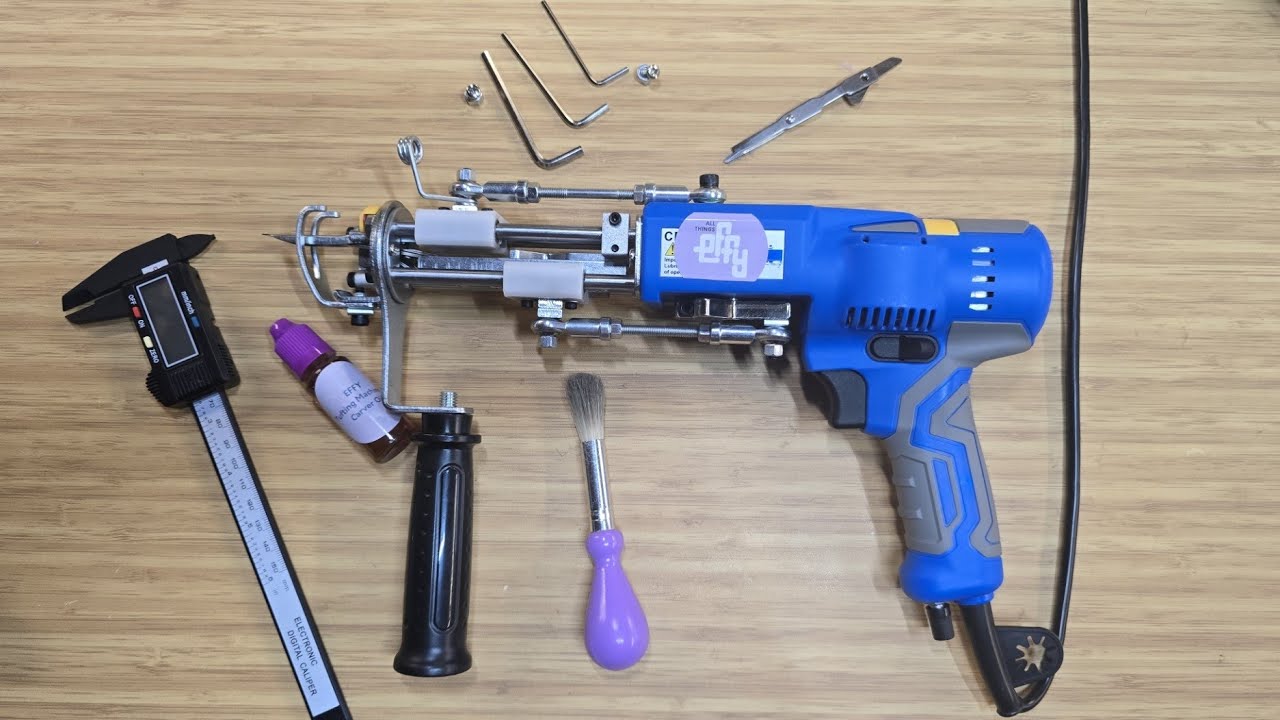 AK-V Tufting Gun Tutorial for Beginners | Setup, Maintenance, Needle Hole Adjustment & Threading