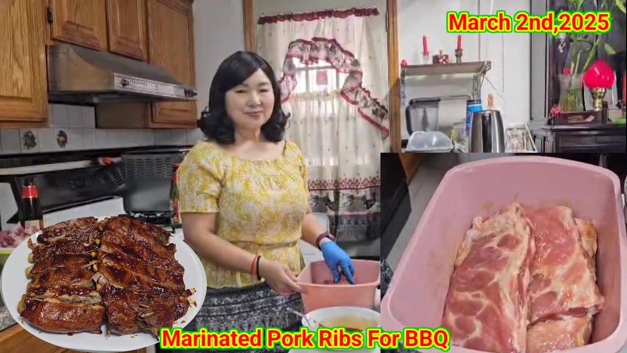 ប្រឡាក់ឆ្អឹងជំនីជ្រូកសម្រប់អាំង. Marinated Pork Ribs For Grill BBQ. On Sunday 03.02.25