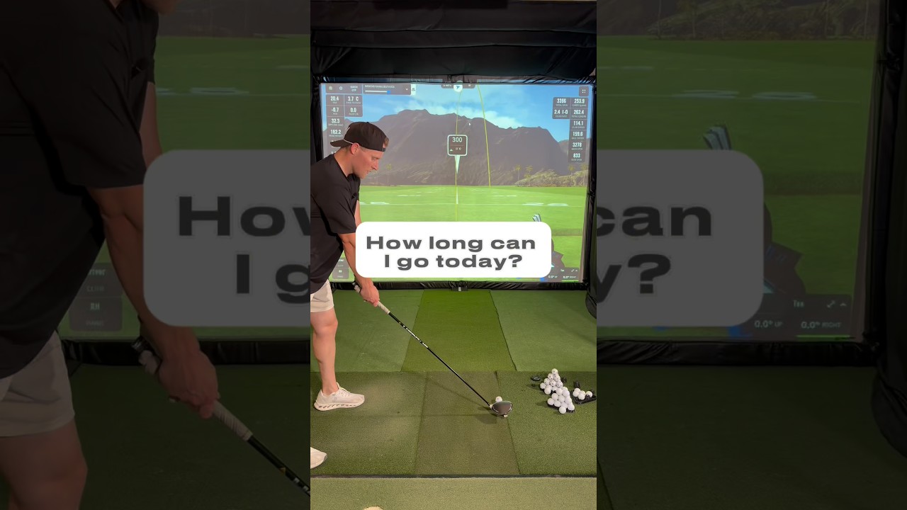 How long can I go today? #longdrive #golf #golfsimulator