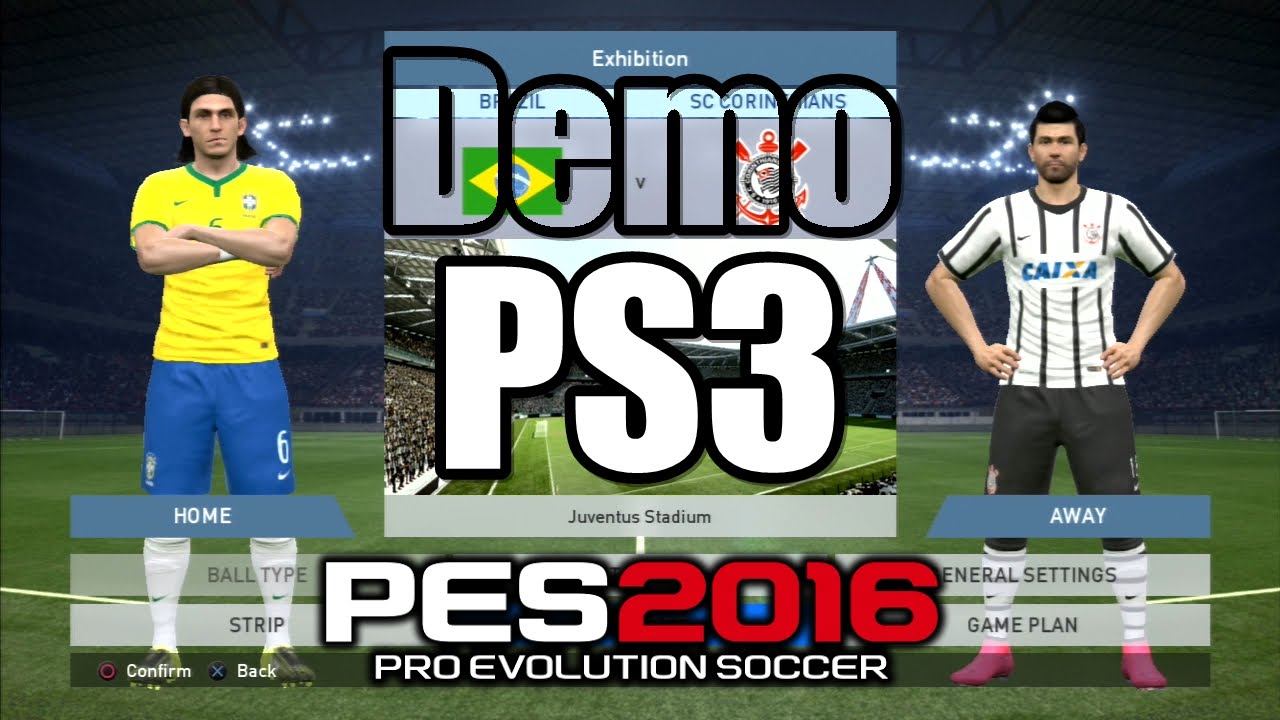 PES 2016 Gameplay demo Brazil vs SC Corinthians 2-2 PS3 HD