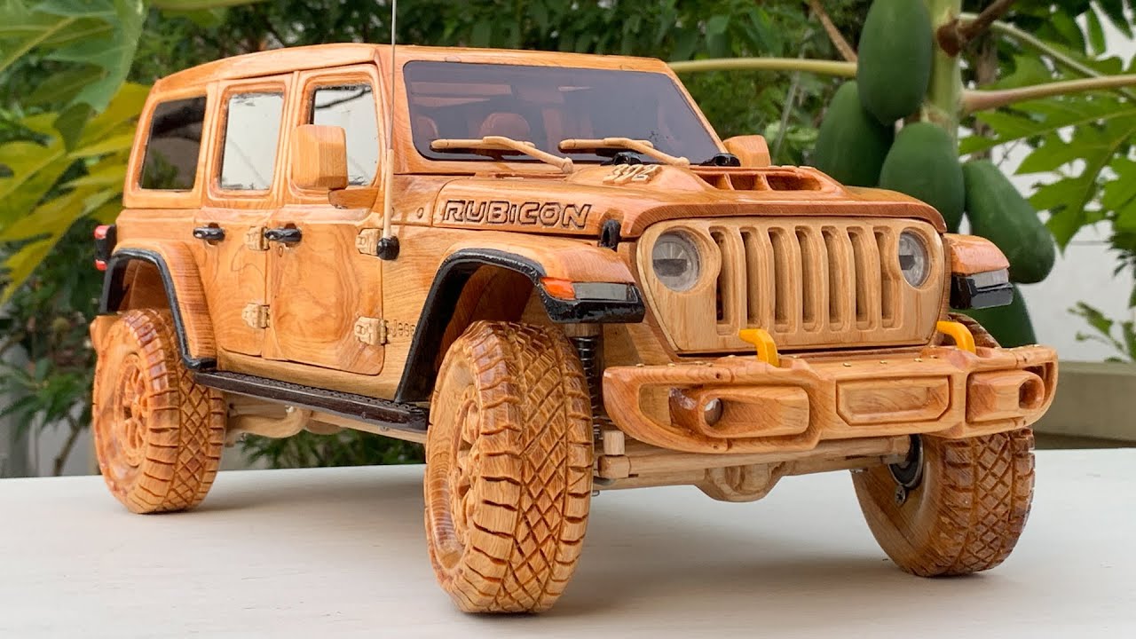 30 дней Изготовление Jeep Wrangler Rubicon из натурального дерева - Искусство деревообработки