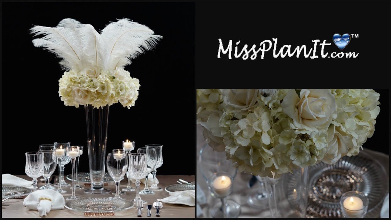 DIY Roaring 20's Tall Wedding Centerpiece | DIY Wedding Centerpieces | DIY Tutorial