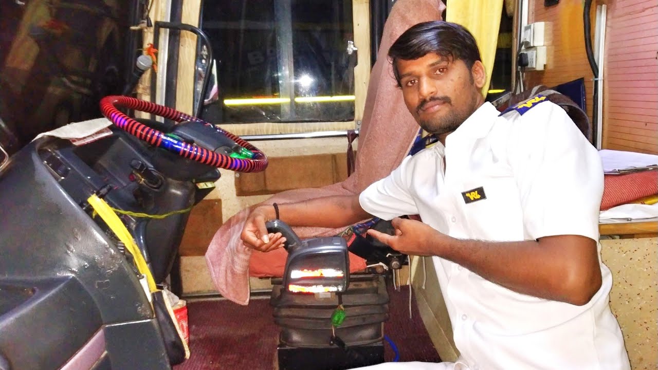 VOLVO BUS MUMBAI TO HUBLI 600KM AND WORKING I SHIFT GEAR SYSTEM EXPLAINED IN HINDI & KANNADA