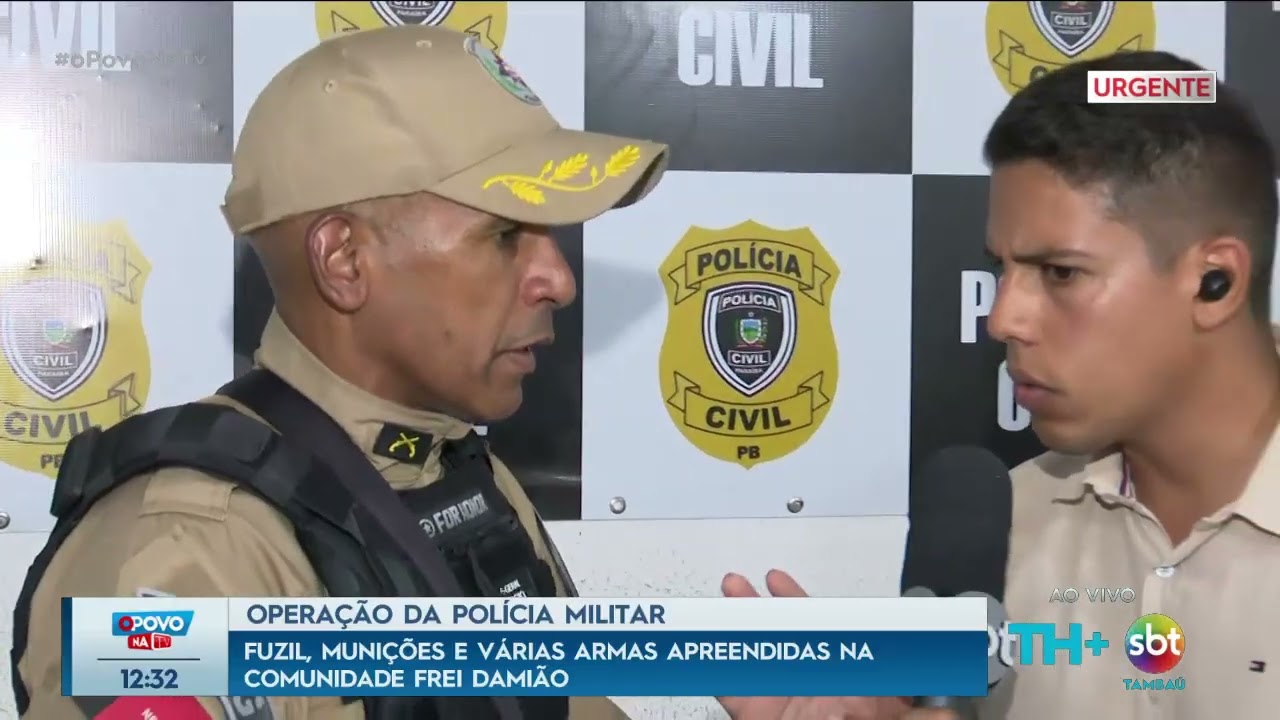 Armas e munições são apreendidas na comunidade Frei Damião - O Povo Na TV - 03 03 26