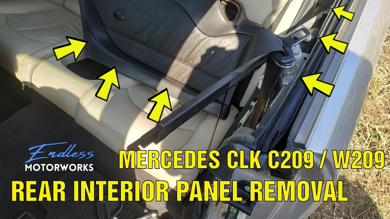 Снятие задней внутренней панели двери на Mercedes CLK C209 / W209 / A209