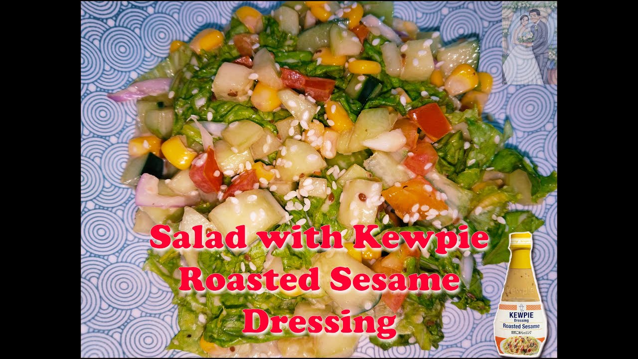 SALAD WITH KEWPIE ROASTED SESAME DRESSING! 🥗