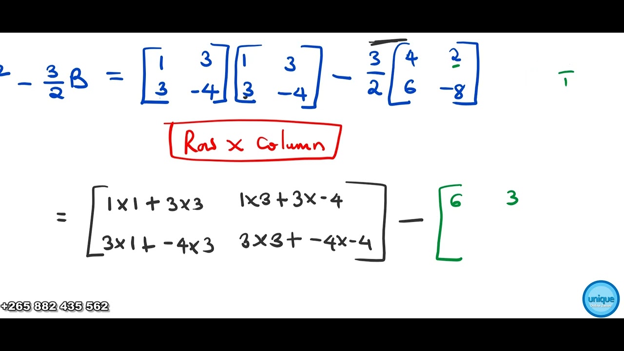 Form 4 Maths - Matrices