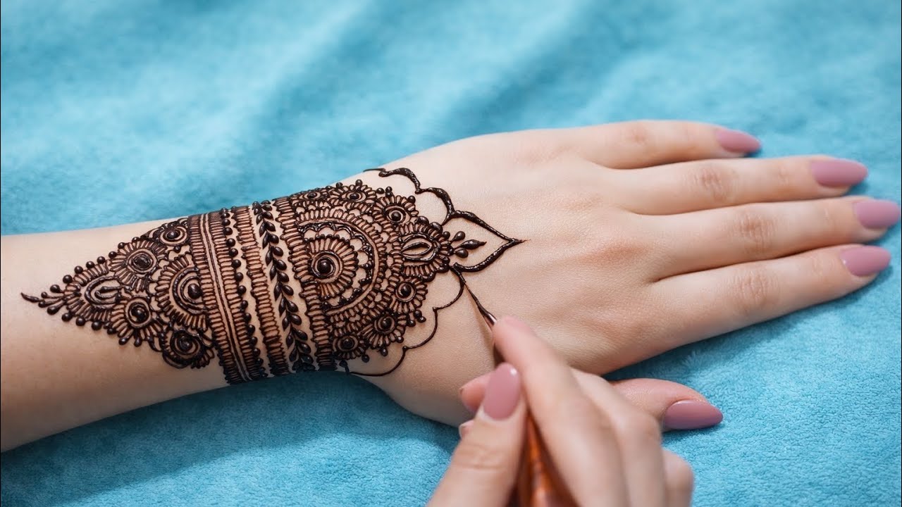 Very simple and easy mehndi design for back hand | new easy mehndi design | mehandi designs | mehndi
