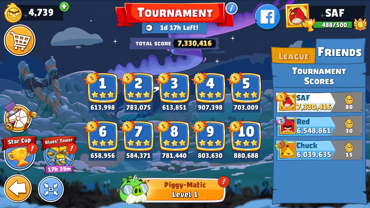 Angry Birds Friends. Турнир (08.01.2026). Все уровни 3 звезды. Проход от Сергея Фетисова.