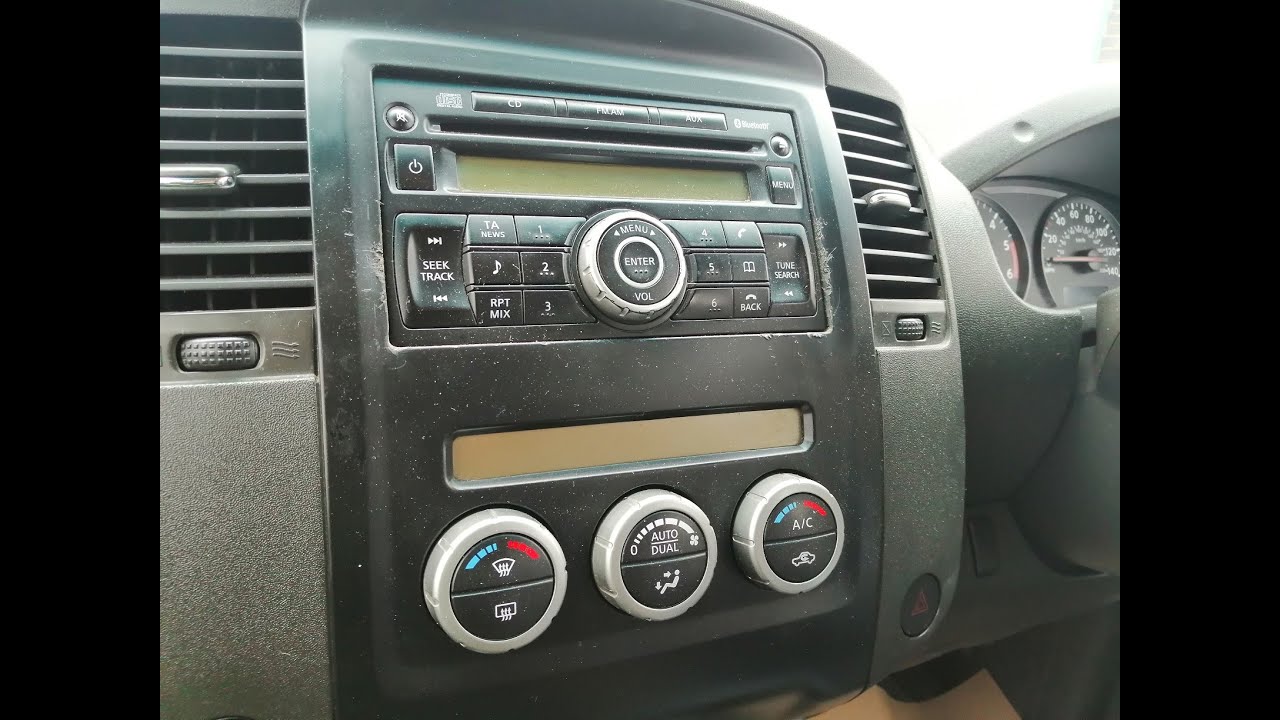 Nissan Navara  D40 2005 on, how to remove factory fitted radio + part numbers for converter cable.