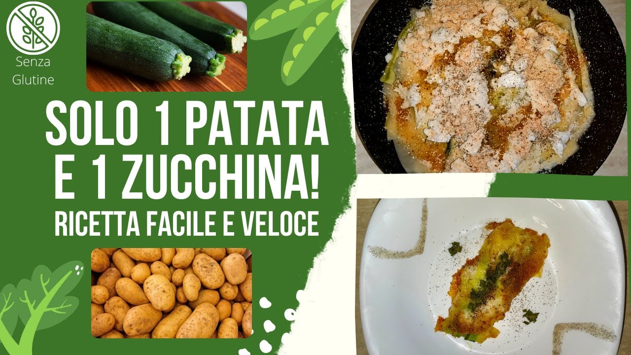 CON SOLO 1 PATATA E 1 ZUCCHINA hai la cena pronta! Ricetta facile e veloce Senza Glutine! No forno!