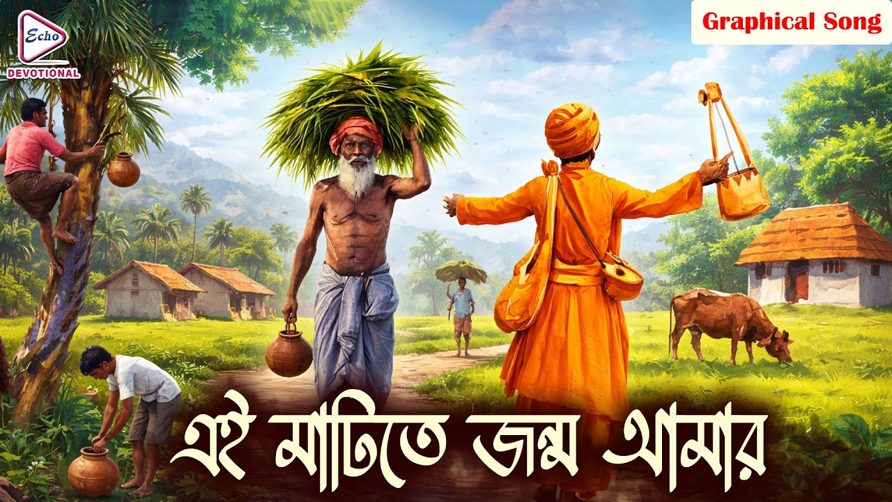 এই মাটিতে জন্ম আমার | Graphic Song | Pallab Ghosh | Echo Bengali Devotional Song