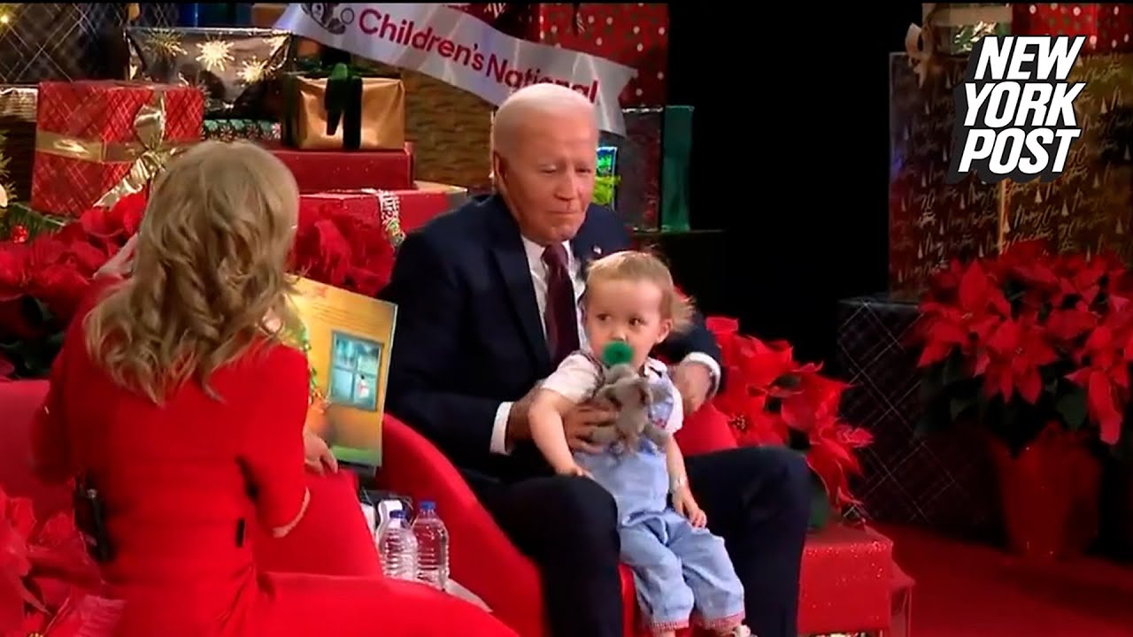 Bold toddler steals show as Bidens visit Children’s National Hospital to share Christmas spirit