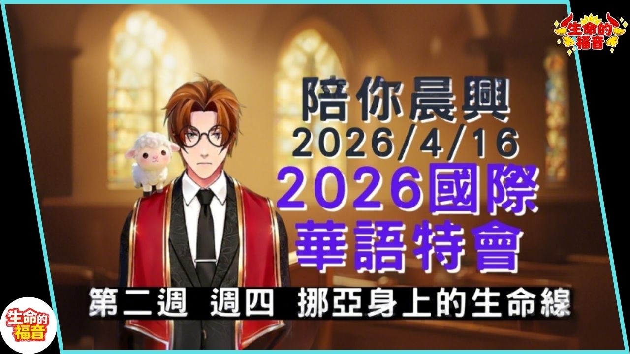 20260416(W2D4)【週四】│挪亞身上的生命線&mdash;改變時代的生活與工作：挪亞身上的生命線│陪你晨興