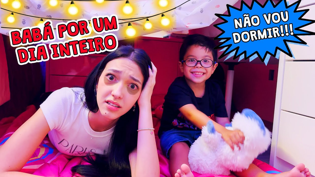 UM DIA INTEIRO SENDO BABÁ DO MEU PRIMO ! Ele não quer dormir | Luluca