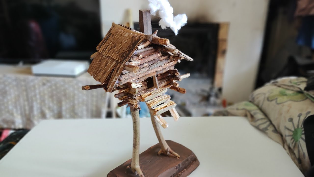 A hut on chicken legs. Baba Yaga's house, Russian fairy tale