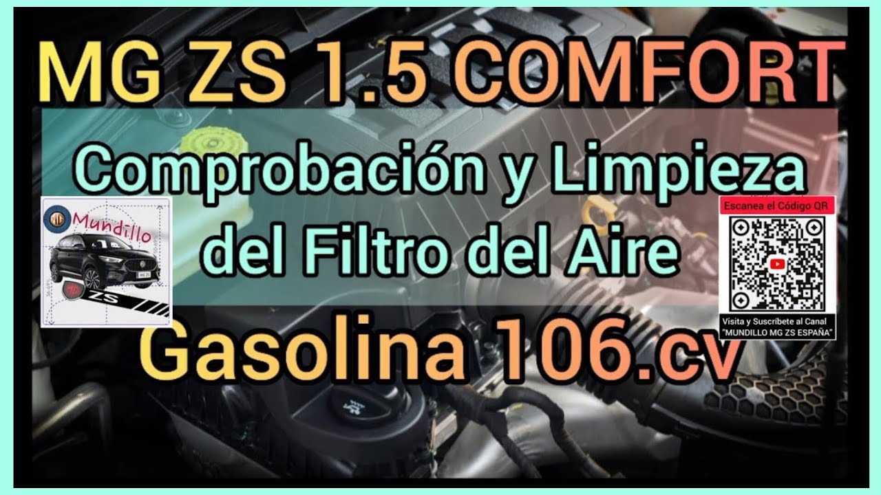 MGZS 1.5 Comprobación y limpieza del filtro del aire.