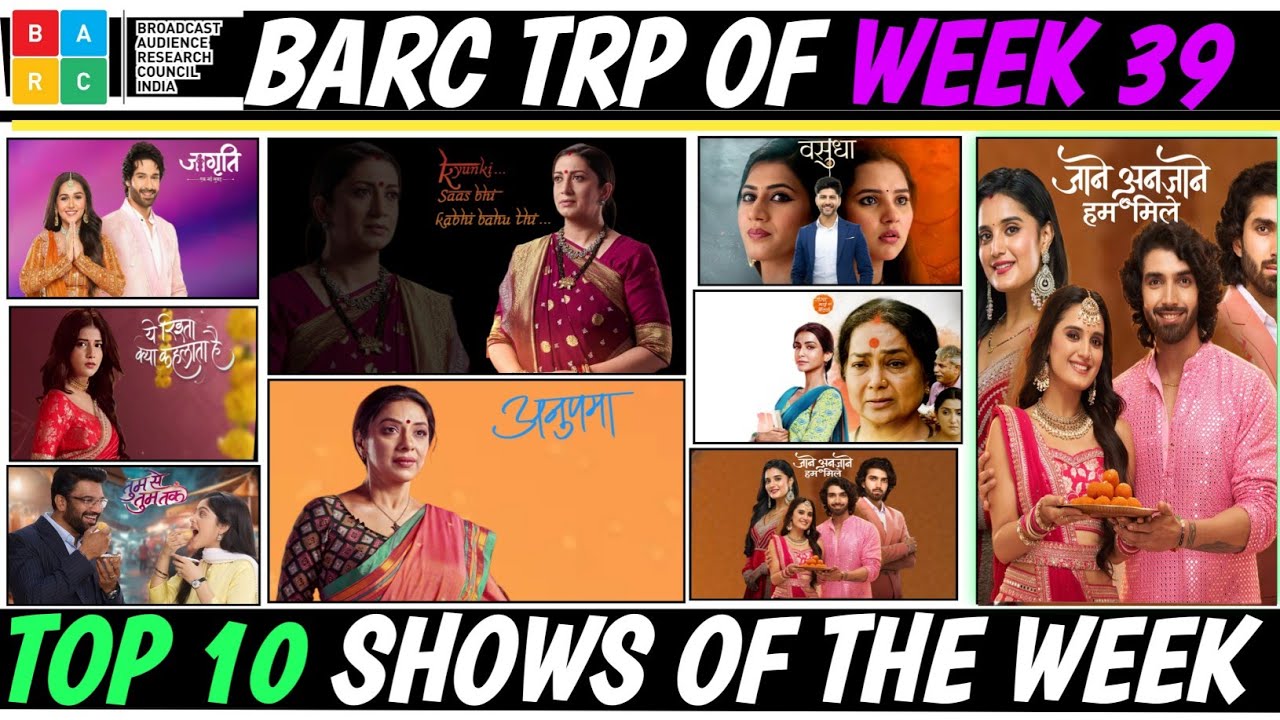 BARC TRP of Week 39 (2025) : Here's TOP 10 Shows of this week - Vasudha, Tum Se Tum Tak
