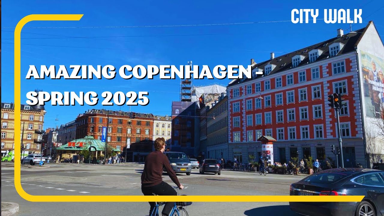 Amazing Copenhagen city walk spring, April 2025 #4k #4kwalk