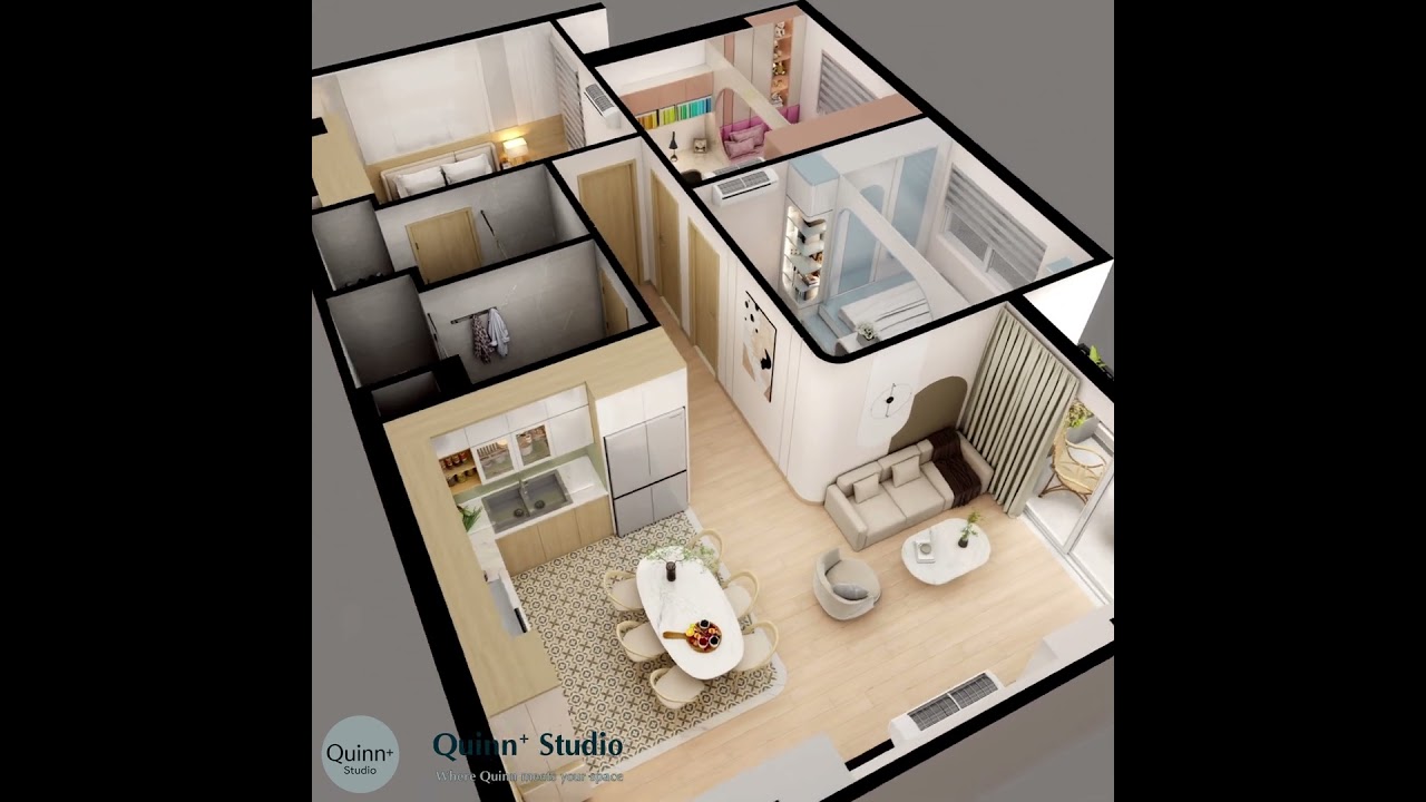 3 Bedroom Apartment Layout &ndash; Stylish & Functional Design