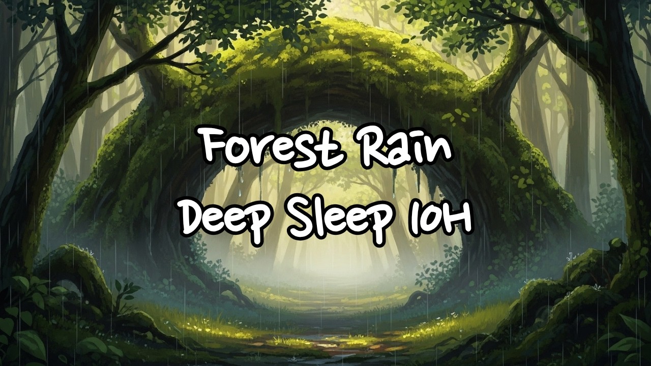 🌿🌧 Forest Rain for Deep Sleep | Dark Mossy Forest Nature Sounds (10 Hours)