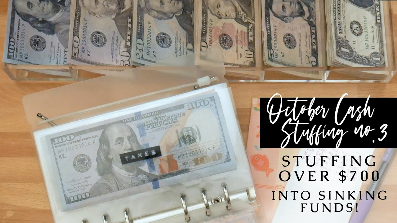 Cash Envelope Stuffing & Counting | October 2020 Paycheck no. 3 | Sinking Funds | Freebies 😊
