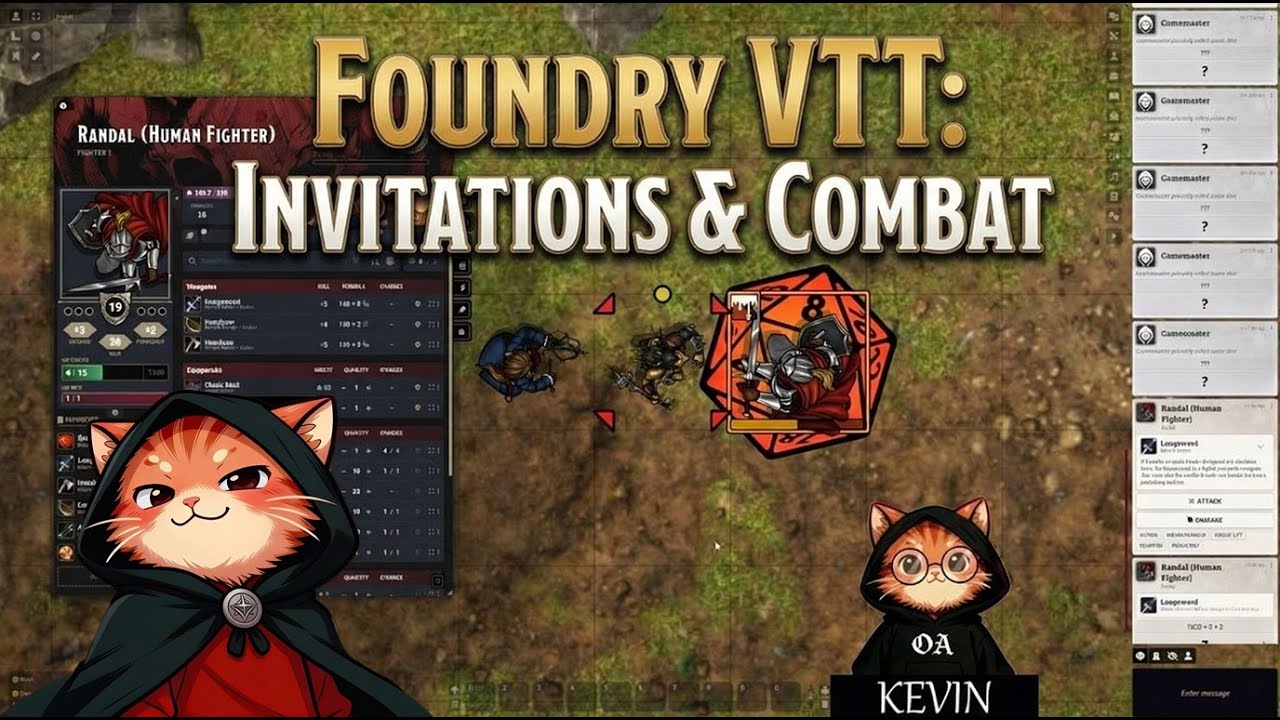 Foundry VTT v13 Basics: Player Invites and DM Combat