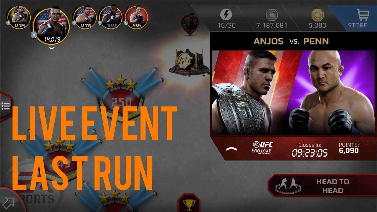 EA SPORTS UFC Mobile - Fantasy Live Event: Rafael dos Anjos / BJ Penn Live Event Last Run!