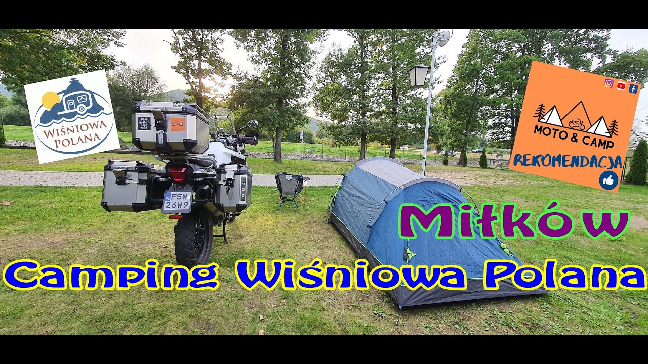 (4K) Mikro-wyprawa motocyklowa na Camping Wiśniowa Polana w Miłkowie