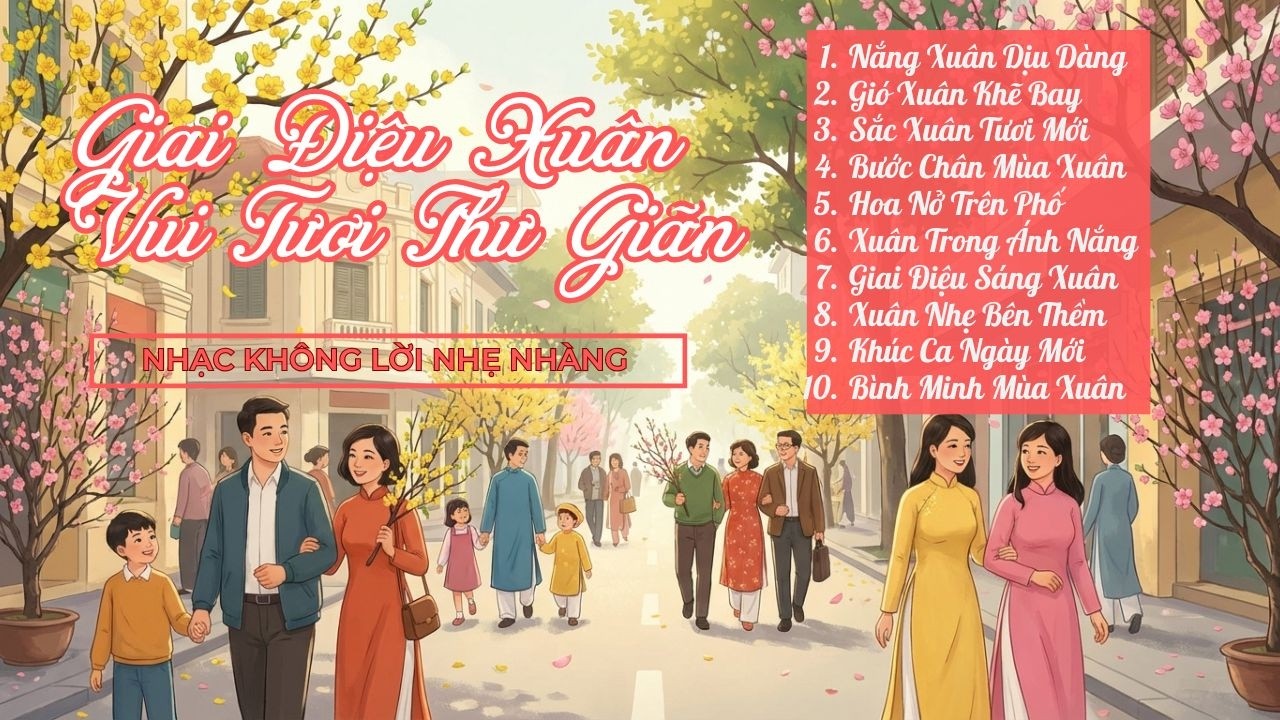Giai Điệu Xuân Vui Tươi Thư Giãn – Nhạc Không Lời Nhẹ Nhàng
