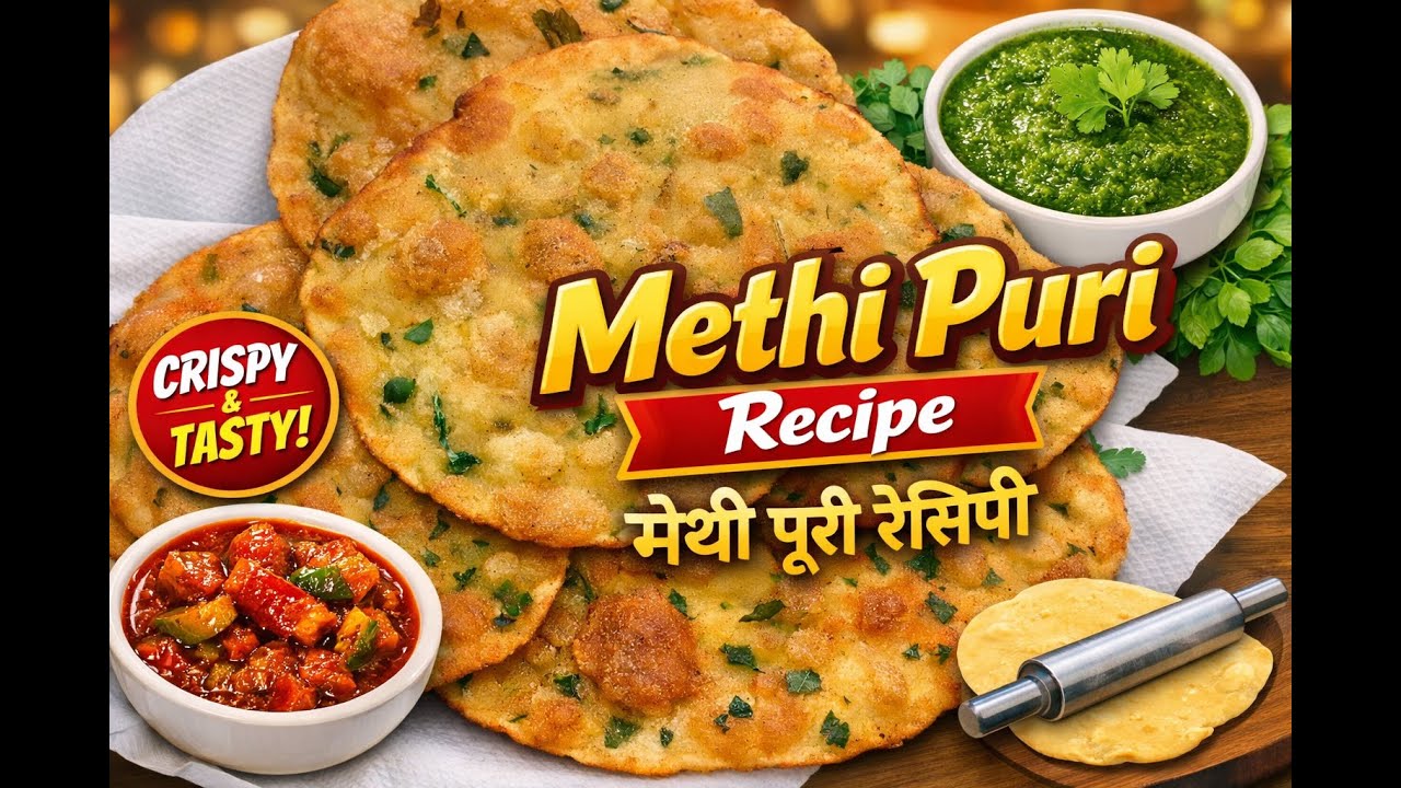 Methi Puri Recipe | मेथी पूरी रेसिपी | Fenugreek Puri Cooking #methirecipe