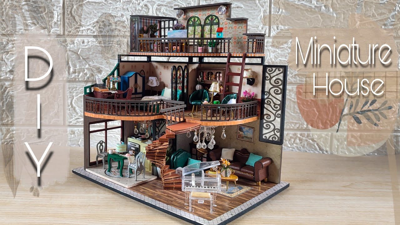 DIY Miniature House || Dream Building Pavilion Dollhouse Kit #DIY #Miniature #Dollhouse