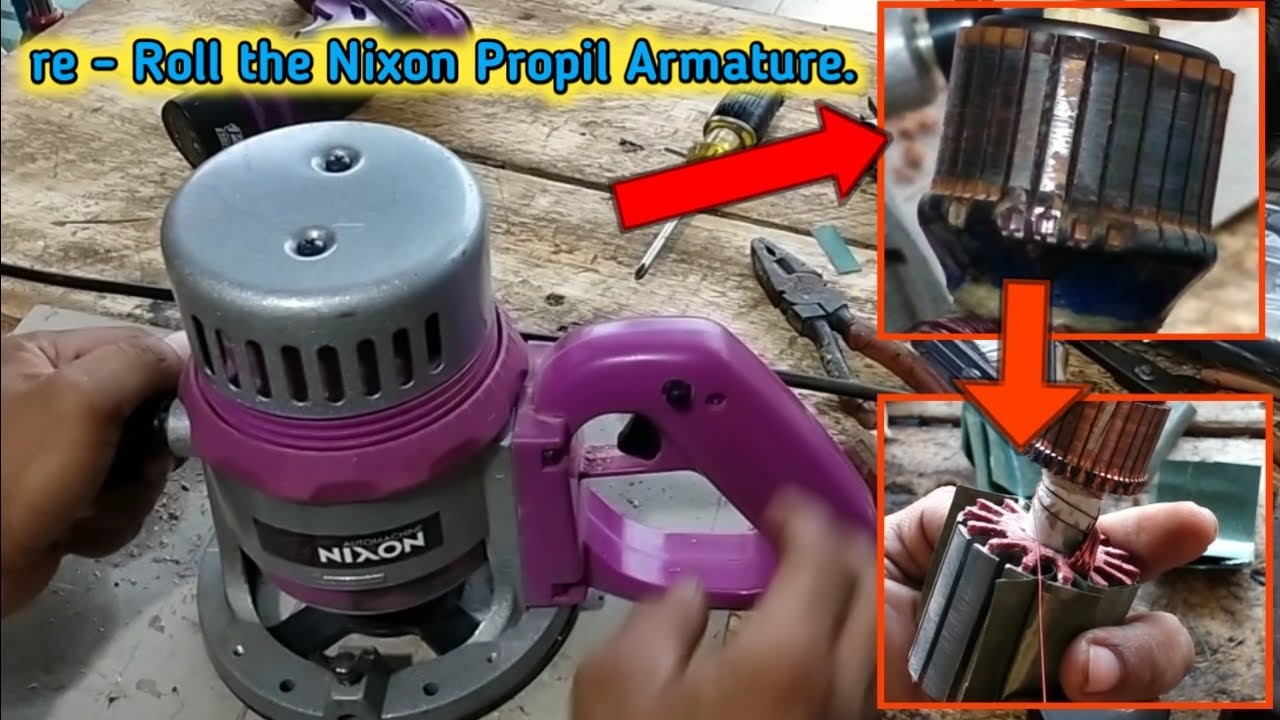 CARA MENGGULUNG ULANG ARMATURE MESIN PROFIL NIXON// re -Roll the Nixon Propil engine Armature.