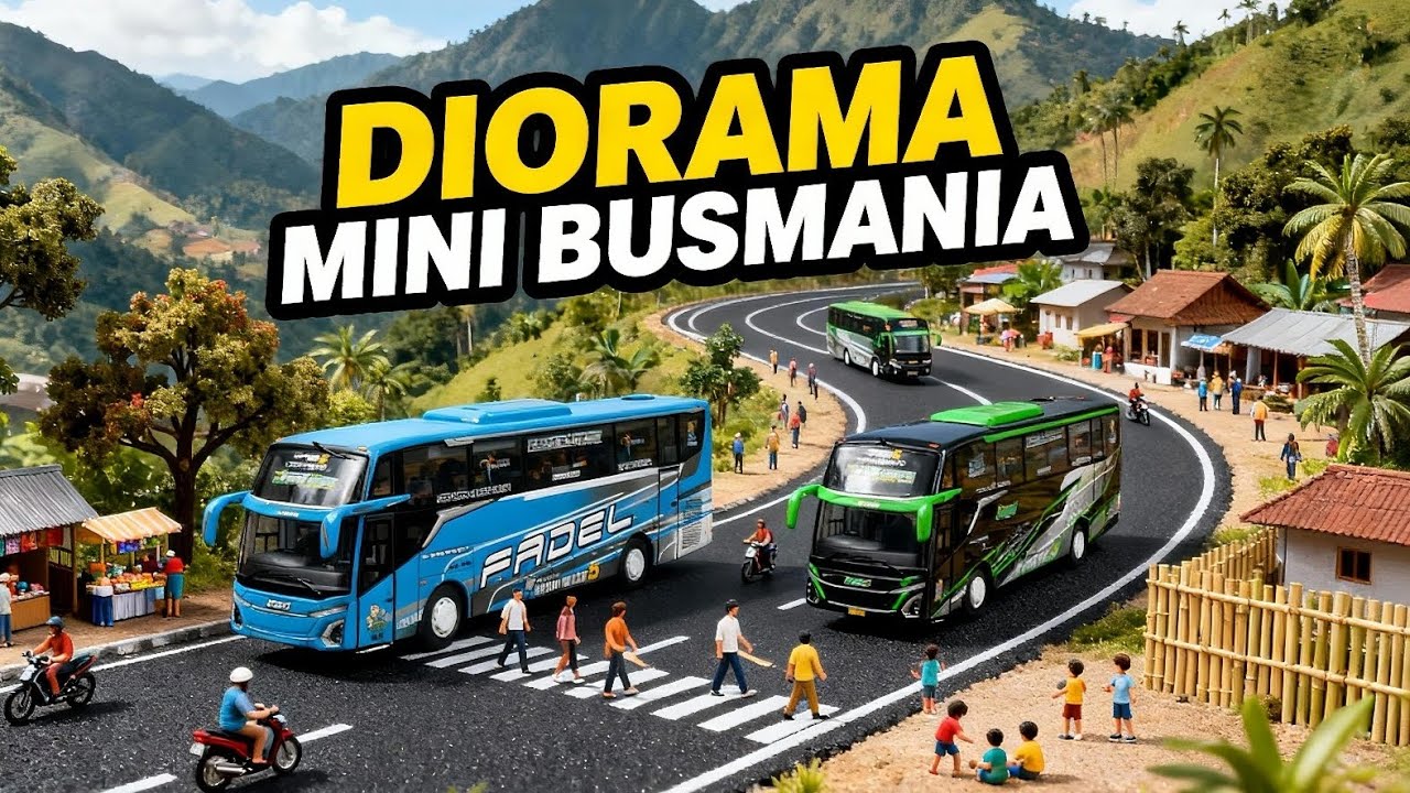 AUTO MERINDING! 🔥 Jetbus 5 Asyrof & Fadel di Dunia Mini | Diorama Miniatur Super Realistis