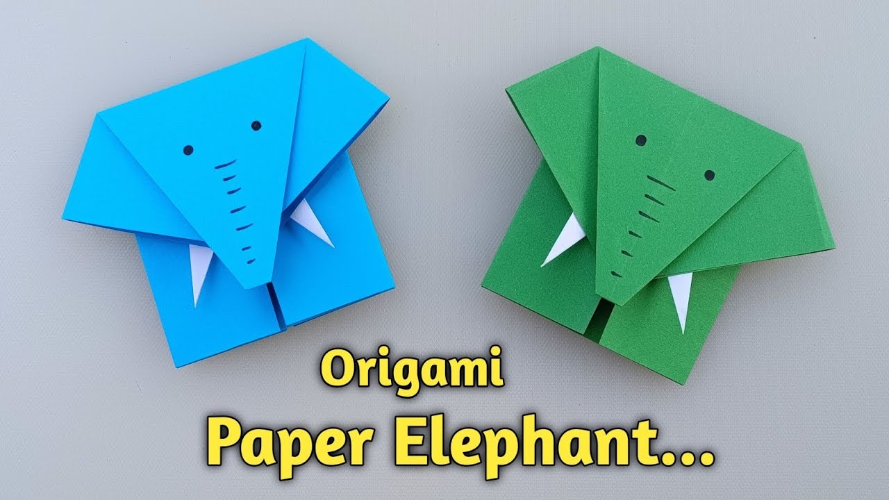How To Make Easy Origami  Paper Elephant For Kids | Craft Ideas | Paper Craft Easy | The Little  DIY