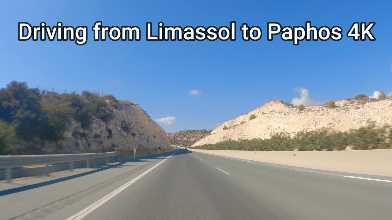 Driving from Limassol to Paphos 4k -Scenic Drive  - Cyprus